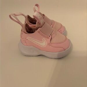 Nike Toddler Pink Slip-On Athletic Sneakers with White Swoosh